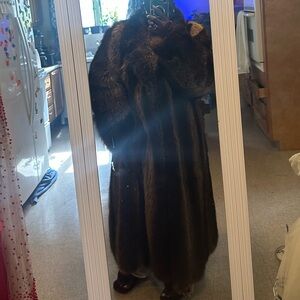Source Unknown Brown Fur Coat
